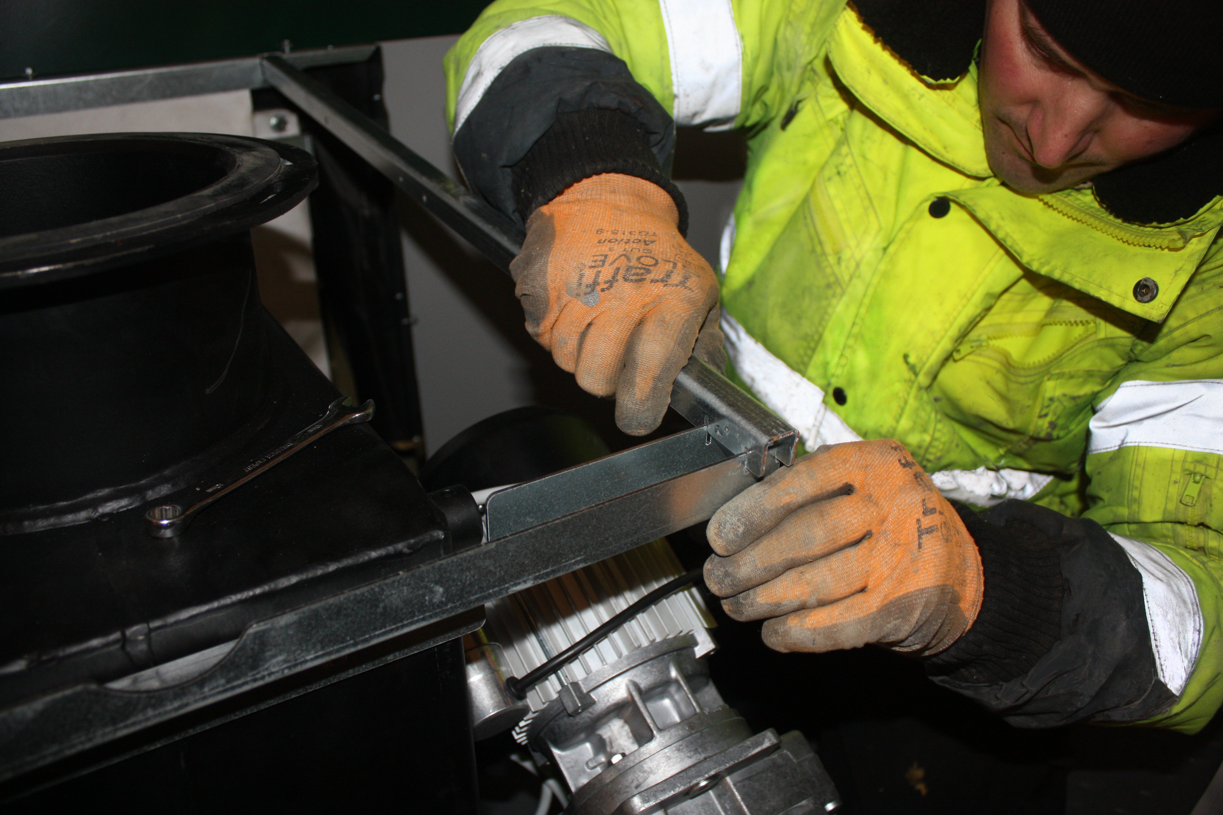 engineer fixing biomass products